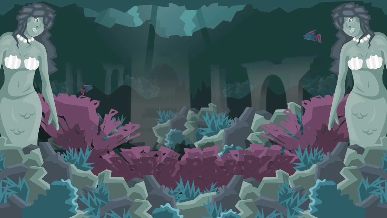 undersea vector scene